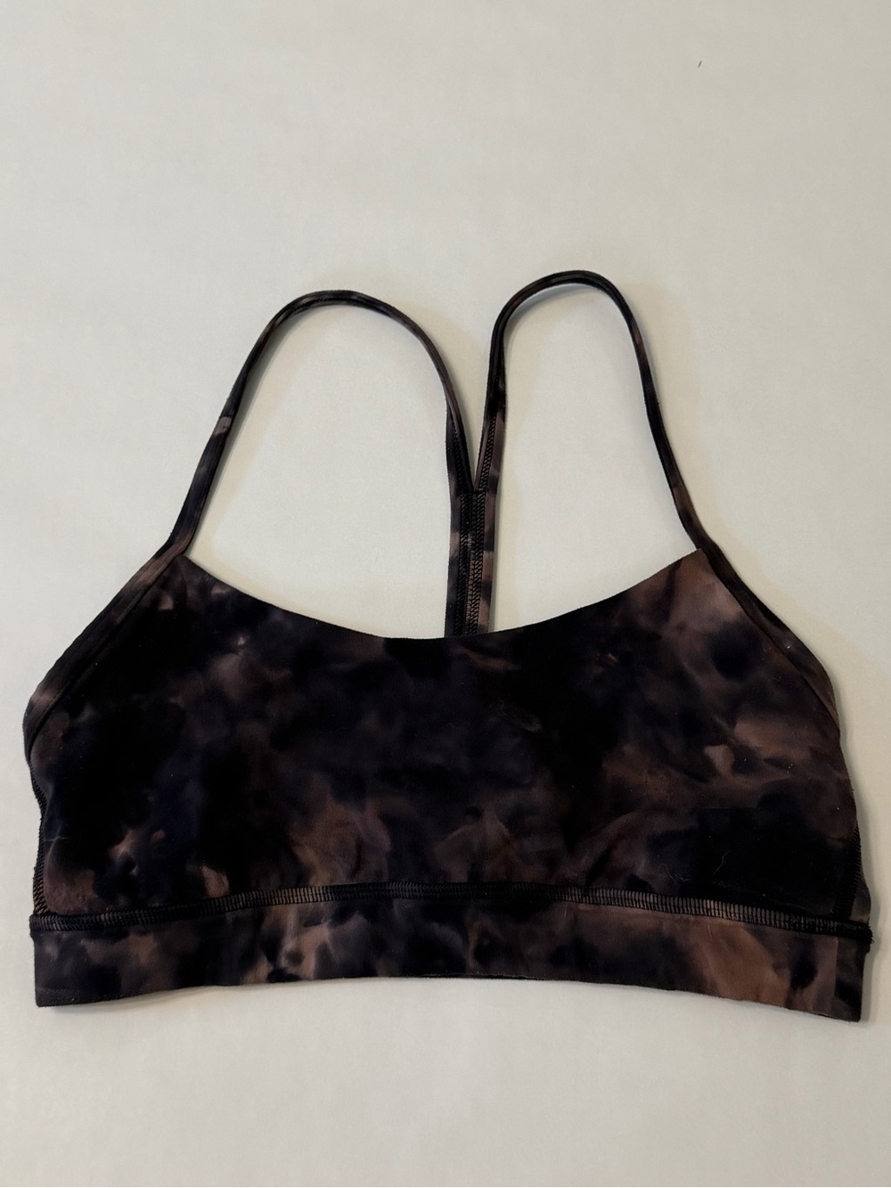 Lululemon Flow Y Bra *Nulu - Diamond Dye / Tie Dye Espresso Black - Size 4